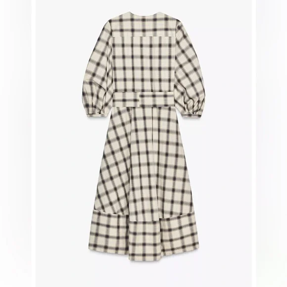 ZARA COLLECTION PLAID SHIRT DRESS - Picture 7 of 10